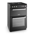 Montpellier MMRDF60FK - Black 60cm Dual Fuel Mini Range Cooker - 72 Litres Main Oven, 39 Litres Top Oven - A/A Energy Rating