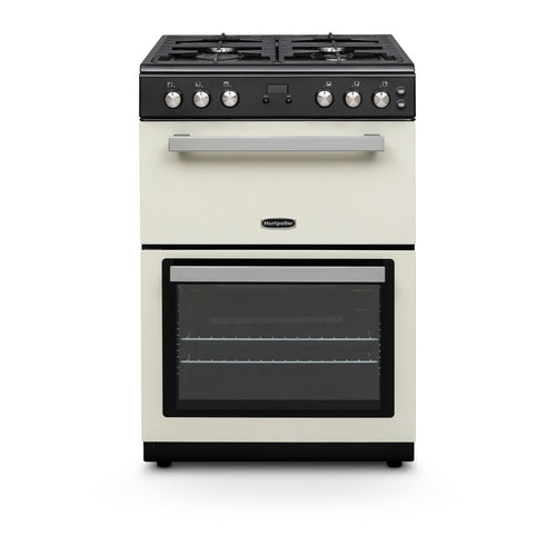 Montpellier MMRG60C - Cream 60cm Mini Range Gas Cooker - Double Oven, Integrated Grill - A+/A Energy