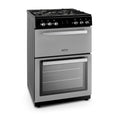 Montpellier MMRG60X - Stainless Steel 60cm Double Oven Gas Range Cooker - 4 Burner Hob - A+ Energy