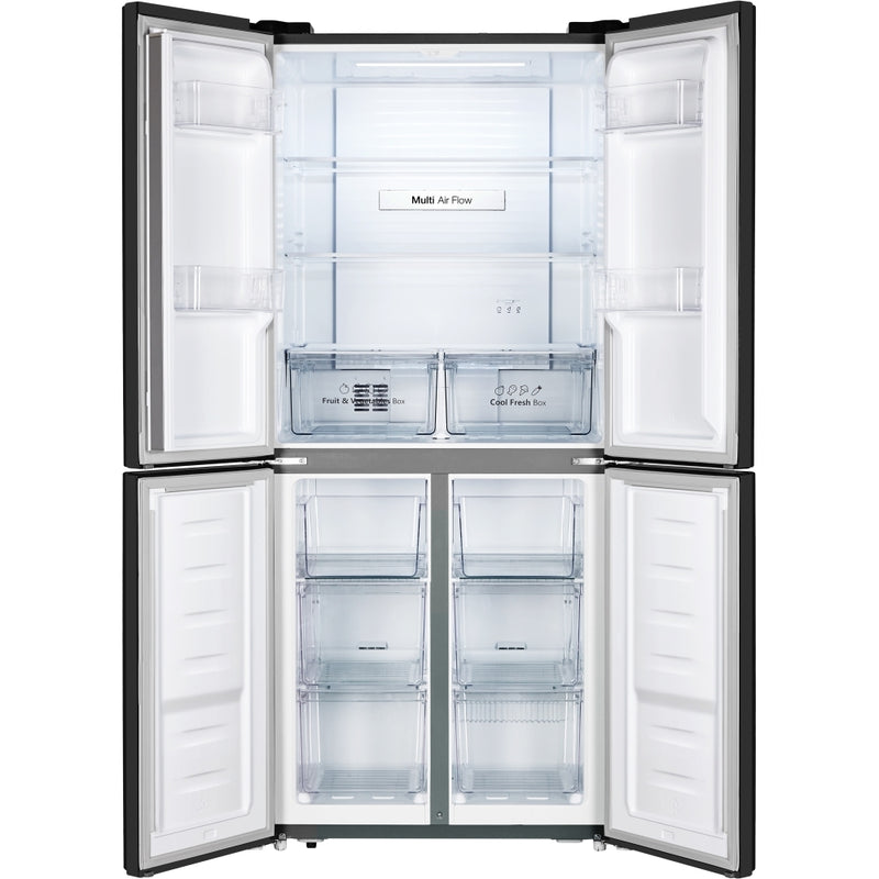 Fridgemaster MQ79394EB - Black American Fridge Freezer - 427L - E Rated