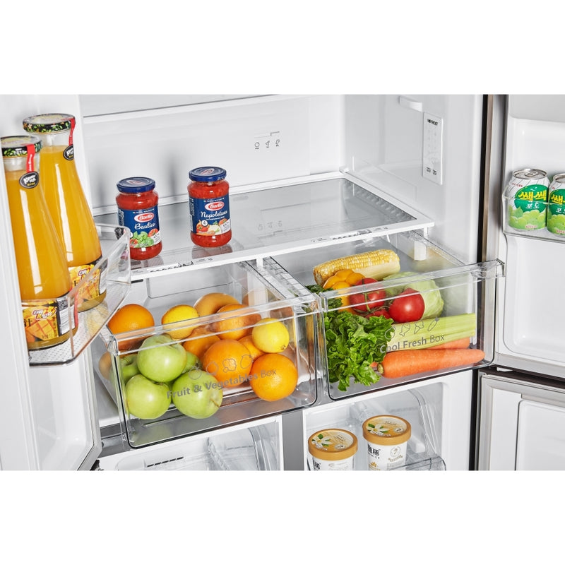 Fridgemaster MQ79394EB - Black American Fridge Freezer - 427L - E Rated