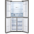 Fridgemaster MQ79394ES - Silver American Fridge Freezer - 427L - E Rated