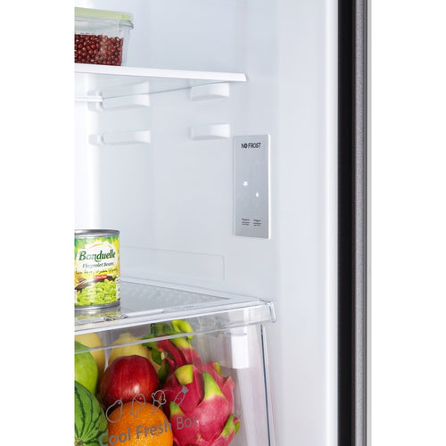Fridgemaster MQ79394ES - Silver American Fridge Freezer - 427L - E Rated