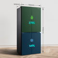 Fridgemaster MQ79395EB - Black American Fridge Freezer - 427L Capacity - E Energy Rating