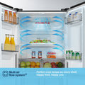 Fridgemaster MQ79395ES - Silver American Fridge Freezer - 427L Capacity - E Energy Rating