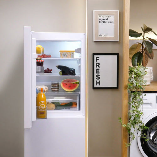 Montpellier MLF136EW Low Frost Fridge Freezer in White - 136cm A Low Frost Fridge Freezer - Energy Rating E