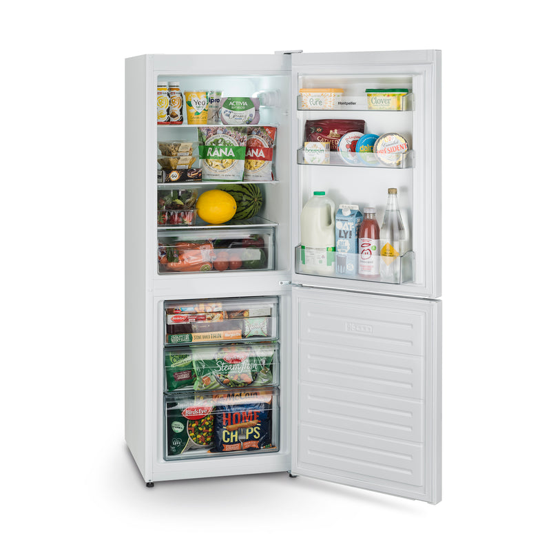 Montpellier MS155EW - White Low Frost Fridge Freezer - 230L Capacity - E Energy Rating