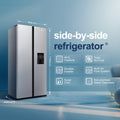 Fridgemaster MS83430DES - Silver American Fridge Freezer - 440L - E Energy Rating