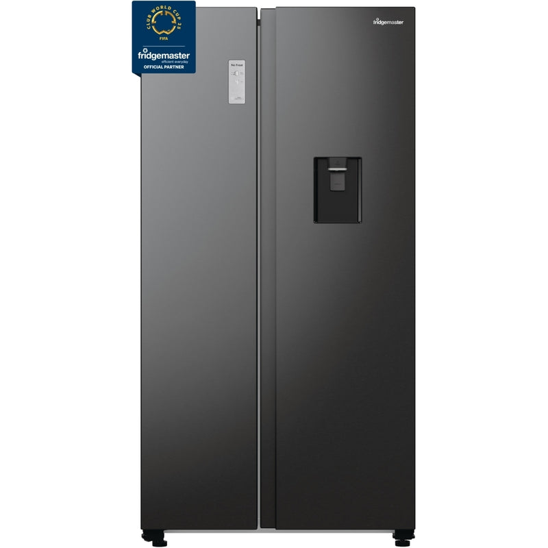 Fridgemaster MS91547BFE - Silver American Fridge Freezer - 547L - E Rated