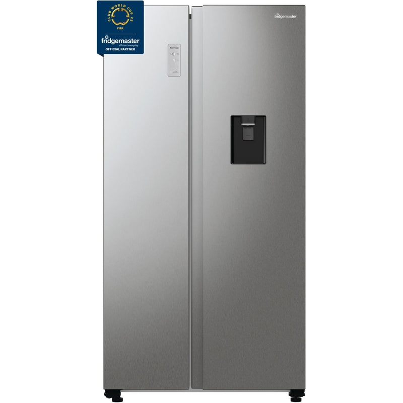 Fridgemaster MS91547DFE - Silver American Fridge Freezer - 547L - E Rated