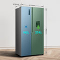 Fridgemaster MS91558DES - Silver American Fridge Freezer - 541L Capacity - E Rating