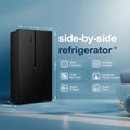 Fridgemaster MS91558EB - Black American Fridge Freezer - 544L - E Energy Rating