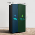 Fridgemaster MS91558EB - Black American Fridge Freezer - 544L - E Energy Rating