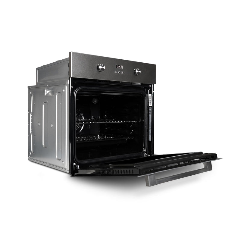 Montpellier MSBFO65SST - Black Glass Door Single Electric Oven - 65L Capacity - Built-In