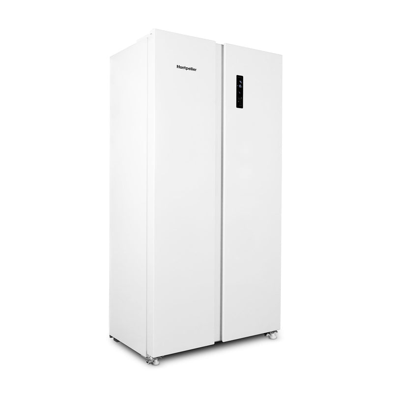 Montpellier MSBS442W - White American Style Side by Side Fridge Freezer - 442L Capacity - E Energy Rating