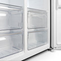 Montpellier MSBS442W - White American Style Side by Side Fridge Freezer - 442L Capacity - E Energy Rating - Display
