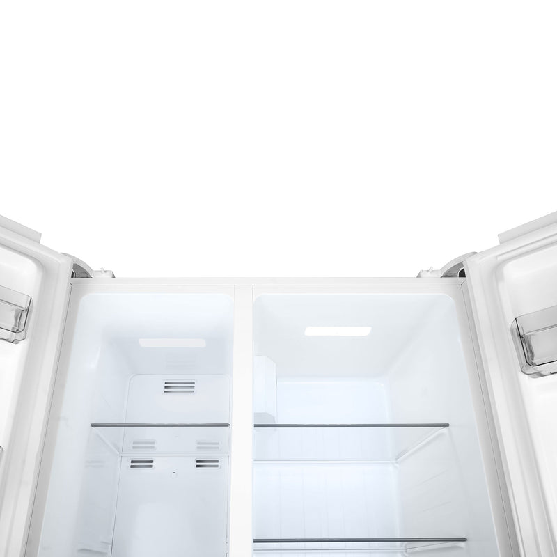 Montpellier MSBS442W - White American Style Side by Side Fridge Freezer - 442L Capacity - E Energy Rating - Display