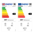Montpellier MSBS442W - White American Style Side by Side Fridge Freezer - 442L Capacity - E Energy Rating - Display