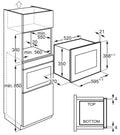 AEG MSE2547DBM - Stainless Steel Built-in Microwave with Grill 25L - 900W