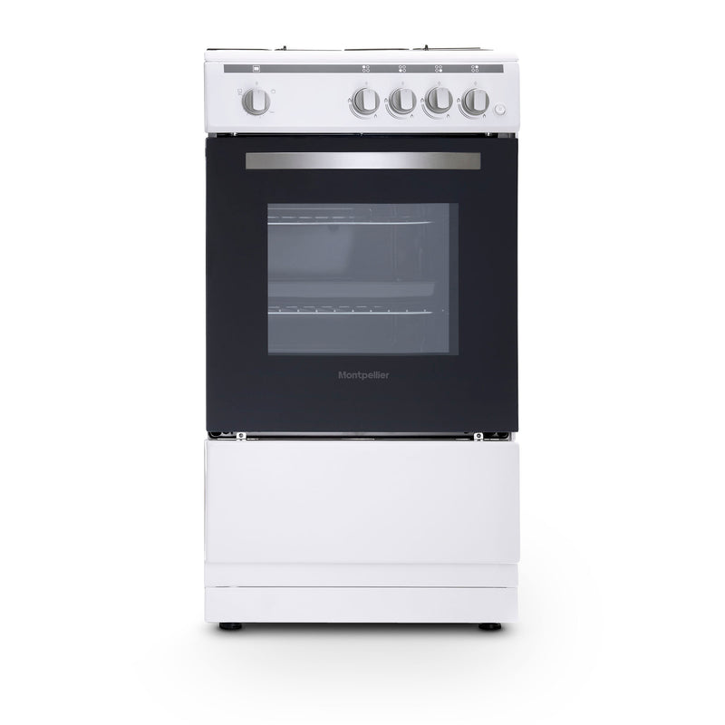 Montpellier MSG50W - White 50cm Single Cavity Gas Cooker - 51L - A Energy