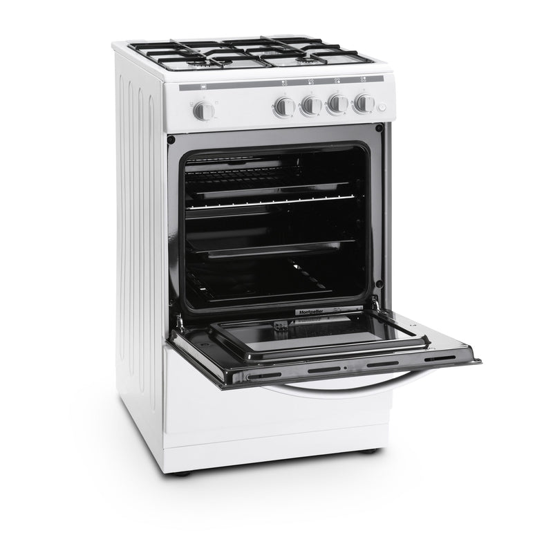 Montpellier MSG50W - White 50cm Single Cavity Gas Cooker - 51L - A Energy