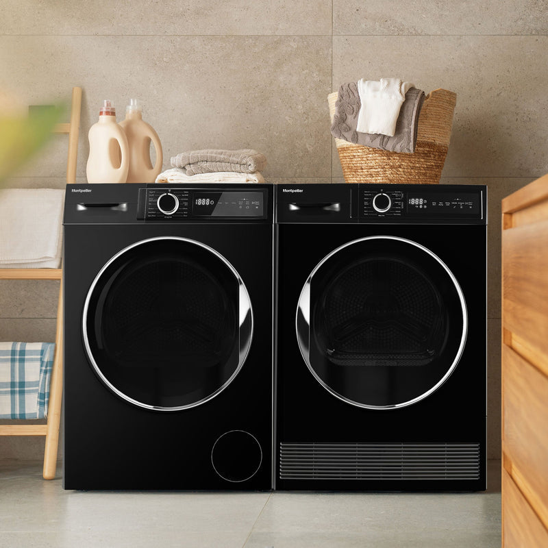 Montpellier MWM814BLK - Black Freestanding 8KG Washing Machine - 1400 RPM - A energy - Display
