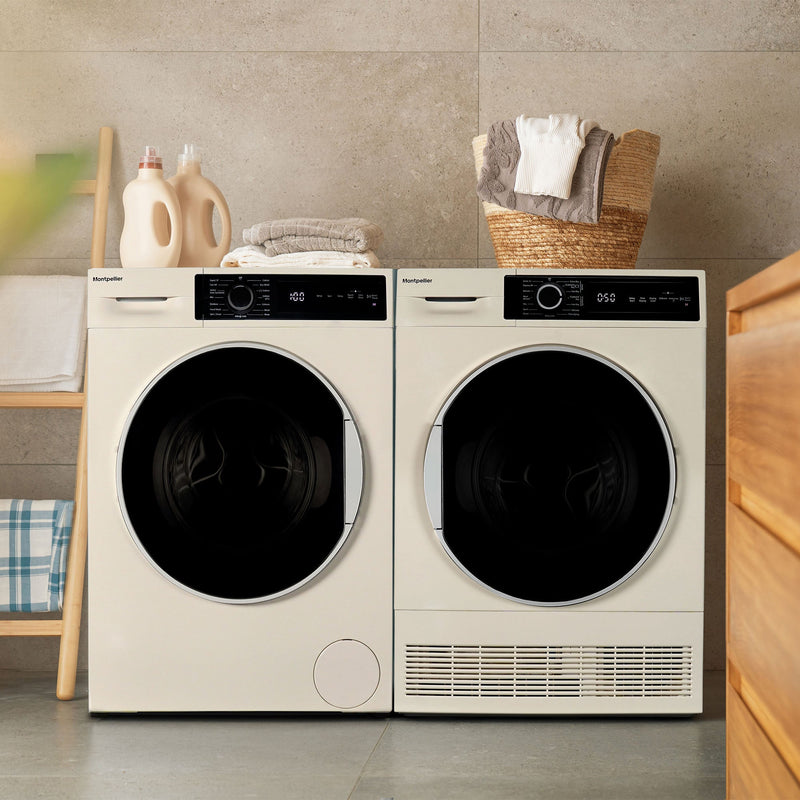 Montpellier MTDC8SDC - Cream 8KG Condenser Tumble Dryer - Sensor Dry - B energy - Display