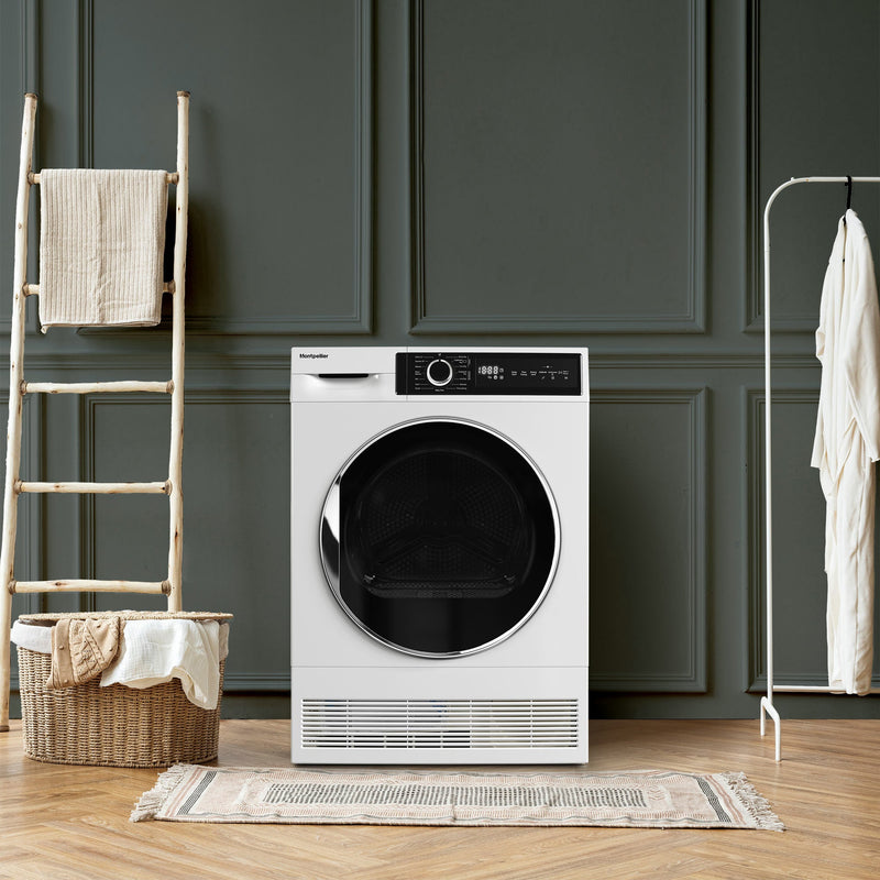 Montpellier MTDC8SDW - White 8KG Condenser Tumble Dryer - B energy - Display