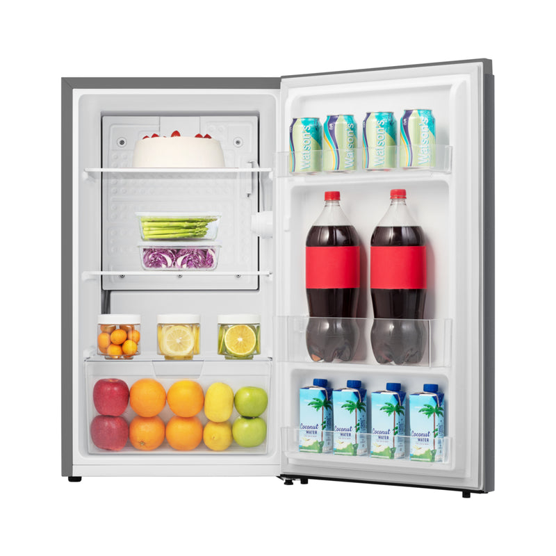 Fridgemaster MUL4892ES - Silver Under Counter Fridge - 92L - E Energy Rating