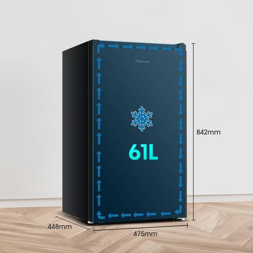 Fridgemaster MUZ4860EB - Black Under Counter Freezer - 61 Litres - E Energy Rating