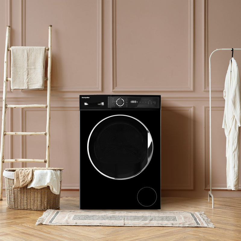 Montpellier MWM814BLK - Black Freestanding 8KG Washing Machine - 1400 RPM - A energy - Display