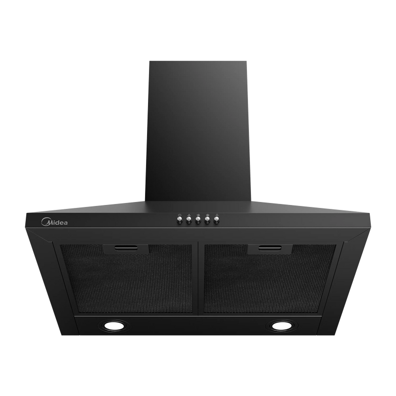 Midea MHA60A17EM400B - Black Chimney Extractor Hood 60cm - 400 m³/h - B Rated