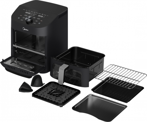 Midea MAF112B0BPKW - Black 11L Two-zone Air Fryer - 1900W - B energy