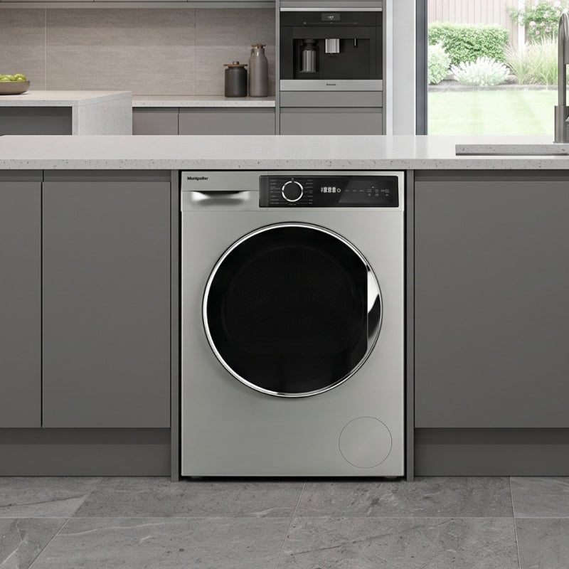Montpellier MWM814BLS - Silver Freestanding 8KG Washing Machine - 1400 RPM - A energy