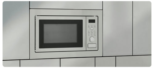 Montpellier MWBI90025 - Stainless Steel Built-In Microwave &amp; Grill - 25L Capacity - 900W/1000W