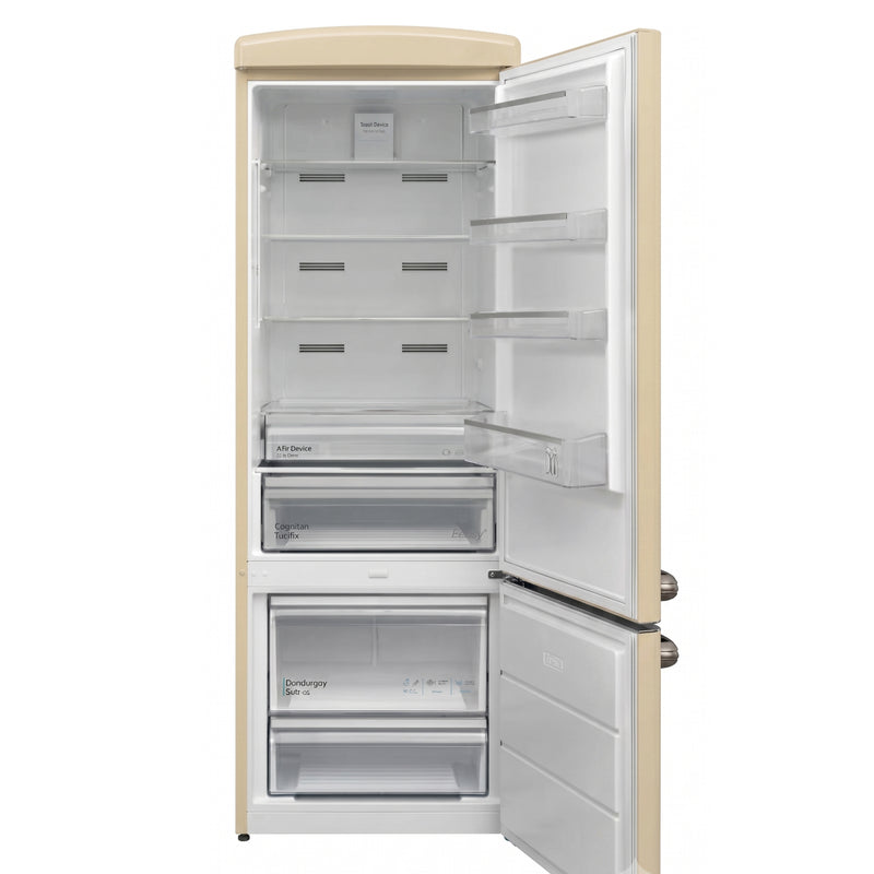 Montpellier MAB7190C - Retro Cream Fridge Freezer - 70cm Wide - E Energy