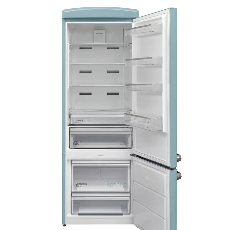 Montpellier MAB7190PB - Retro Pastel Blue Fridge Freezer - 70cm Wide - E Energy