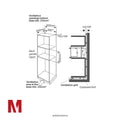 Montpellier MWBIC90044 - Stainless Steel Built-In Combi Microwave - 44Ltr - 900W