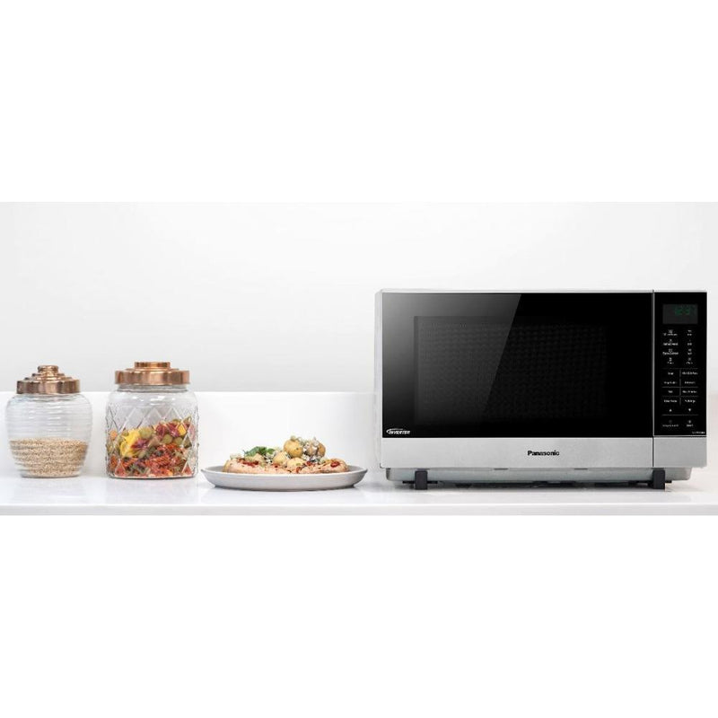 Panasonic NN-SF464MBPQ - Stainless Steel 27L Flatbed Microwave - 1000W - A energy