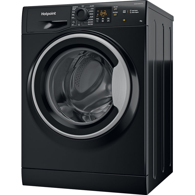 Hotpoint NSWM845CBSUKN Anti-Stain 8kg 1400rpm Washing Machine – Black - B Rated