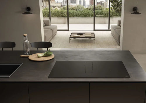 Elica NT-FIT-XL-RAW - Matt Black Vented Induction Hob - 83cm 4 Zones - A Energy