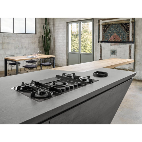 Elica NT-FLAME-EVO-BL - Black Venting Hob - 90cm 4 Zones - A Rated