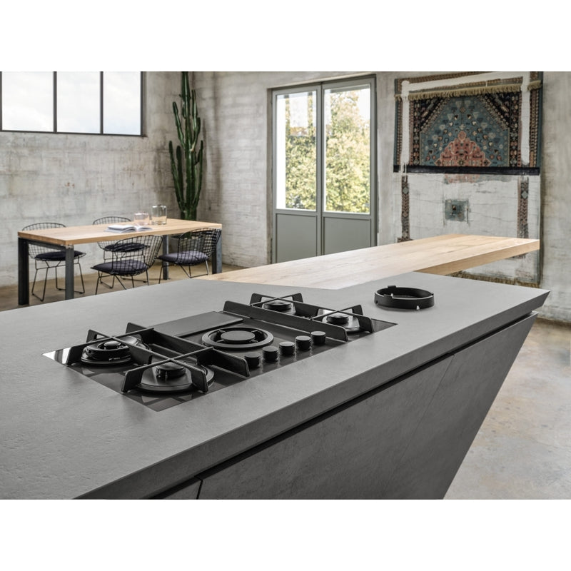 Elica NT-FLAME-EVO-BL - Black Venting Hob - 90cm 4 Zones - A Rated