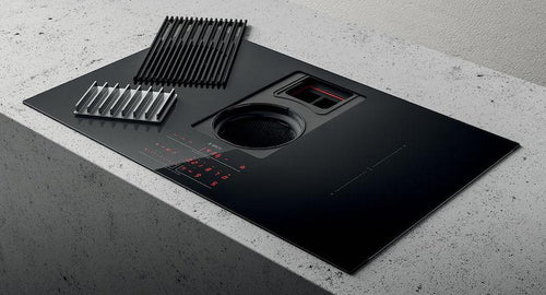 Elica NT-LIBRA-BLK-DO - Black 83cm Venting Induction Hob - 4 Zones
