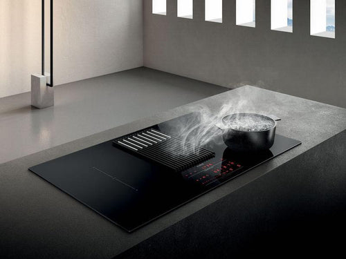 Elica NT-LIBRA-BLK-DO - Black 83cm Venting Induction Hob - 4 Zones