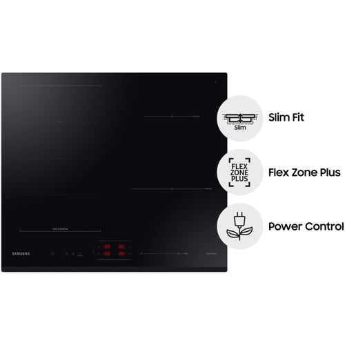 Samsung NZ64B6056GK Series 6 - Black Smart Induction Hob - 59cm with Flex Zone Plus