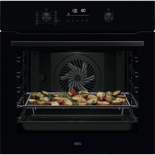 AEG OS6PB50AK - Black Built-In Electric Single Oven - 71L - A+ Energy