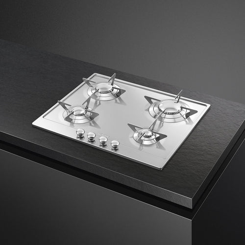 SMEG P64ES - Stainless Steel Gas Hob - 4 Cooking Zones - Gas