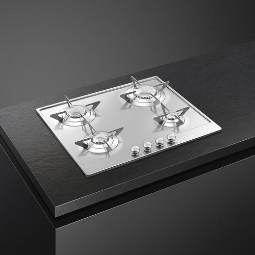 SMEG P64ES - Stainless Steel Gas Hob - 4 Cooking Zones - Gas