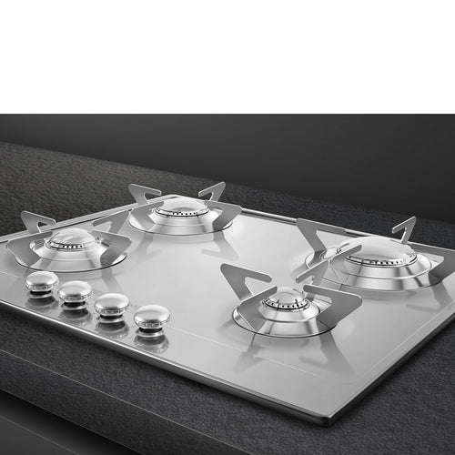 SMEG P64ES - Stainless Steel Gas Hob - 4 Cooking Zones - Gas